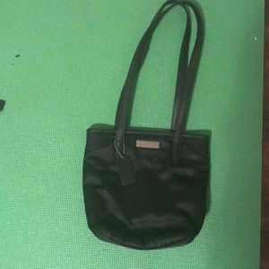 Vintage Coach Satin w/Leather Trim Bag